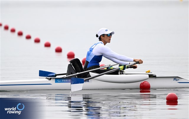 Moran Samuel, PR1 Women's Single Sculls, Israel, 2024 Paralympic Games Rowing Regatta, Paris, France / © World Rowing / Detlev Seyb