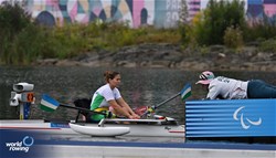 Mukhayyo Abdusattorova, PR1 Women's Single Sculls, Uzbekistan, 2024 Paralympic Games Rowing Regatta, Paris, France / © World Rowing / Detlev Seyb