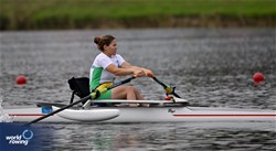 Mukhayyo Abdusattorova, PR1 Women's Single Sculls, Uzbekistan, 2024 Paralympic Games Rowing Regatta, Paris, France / © World Rowing / Detlev Seyb