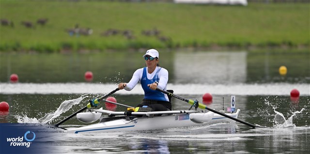 Moran Samuel, PR1 Women's Single Sculls, Israel, 2024 Paralympic Games Rowing Regatta, Paris, France / © World Rowing / Detlev Seyb