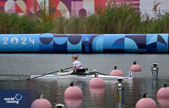 Birgit Lovise Roekkum Skarstein, PR1 Women's Single Sculls, Norway, 2024 Paralympic Games Rowing Regatta, Paris, France / © World Rowing / Detlev Seyb