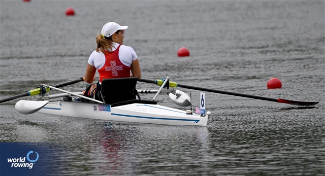 Claire Ghiringhelli, PR1 Women's Single Sculls, Switzerland, 2024 Paralympic Games Rowing Regatta, Paris, France / © World Rowing / Detlev Seyb