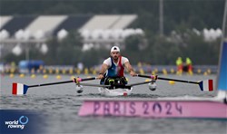 Alexis Sanchez, PR1 Men's Single Sculls, France, 2024 Paralympic Games Rowing Regatta, Paris, France / © World Rowing / Detlev Seyb