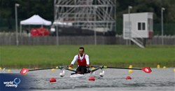Maher Rahmani, PR1 Men's Single Sculls, Tunisia, 2024 Paralympic Games Rowing Regatta, Paris, France / © World Rowing / Detlev Seyb