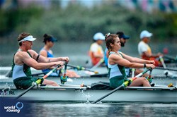 Tiarnan O'Donnell (b), Katie O'Brien (s), PR2 Mixed Double Sculls, Ireland, 2024 Paralympic Games Rowing Regatta, Paris, France / © World Rowing / Benedict Tufnell