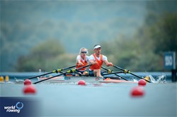 Esther Van Der Loos (b), Corne De Koning (s), PR2 Mixed Double Sculls, Netherlands, 2024 Paralympic Games Rowing Regatta, Paris, France / © World Rowing / Benedict Tufnell