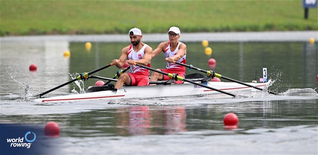Jolanta Majka (b), Michal Grzegorz Gadowski (s), PR2 Mixed Double Sculls, Poland, 2024 Paralympic Games Rowing Regatta, Paris, France / © World Rowing / Detlev Seyb