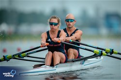 Samuel Murray (b), Annabel Caddick (s), PR3 Mixed Double Sculls, Great Britain, 2024 Paralympic Games Rowing Regatta, Paris, France / © World Rowing / Benedict Tufnell