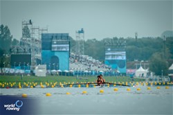 Miguel Angel Nieto Carpio (b), Angeles Britani Gutierrez Vieyra (s), PR3 Mixed Double Sculls, Mexico, 2024 Paralympic Games Rowing Regatta, Paris, France / © World Rowing / Benedict Tufnell
