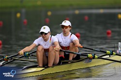 Jan Helmich (b), Hermine Krumbein (s), PR3 Mixed Double Sculls, Germany, 2024 Paralympic Games Rowing Regatta, Paris, France / © World Rowing / Detlev Seyb