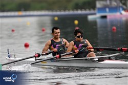 Miguel Angel Nieto Carpio (b), Angeles Britani Gutierrez Vieyra (s), PR3 Mixed Double Sculls, Mexico, 2024 Paralympic Games Rowing Regatta, Paris, France / © World Rowing / Detlev Seyb