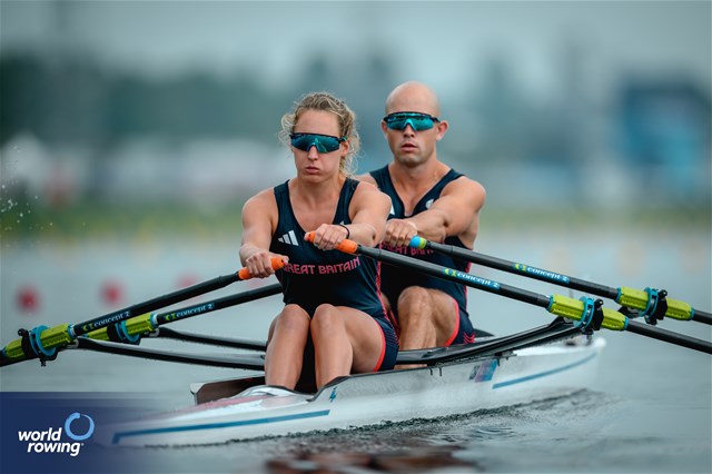 Samuel Murray (b), Annabel Caddick (s), PR3 Mixed Double Sculls, Great Britain, 2024 Paralympic Games Rowing Regatta, Paris, France / © World Rowing / Benedict Tufnell