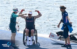 Benjamin Pritchard, PR1 Men's Single Sculls, Great Britain, 2024 Paralympic Games Regatta, Paris, France / © World Rowing / Detlev Seyb