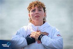 Lauren Rowles (b), PR2 Mixed Double Sculls, Great Britain, Gold, 2024 Paralympic Games Rowing Regatta, Paris, France / © World Rowing / Benedict Tufnell