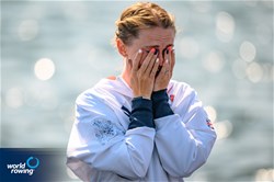 Erin Kennedy (c), PR3 Mixed Coxed Four, Great Britain, Gold, 2024 Paralympic Games Rowing Regatta, Paris, France / © World Rowing / Benedict Tufnell