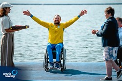 Roman Polianskyi, PR1 Men's Single Sculls, Ukraine, Silver, 2024 Paralympic Games Rowing Regatta, Paris, France / © World Rowing / Benedict Tufnell