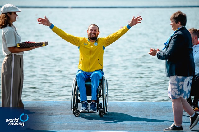 Roman Polianskyi, PR1 Men's Single Sculls, Ukraine, Silver, 2024 Paralympic Games Rowing Regatta, Paris, France / © World Rowing / Benedict Tufnell