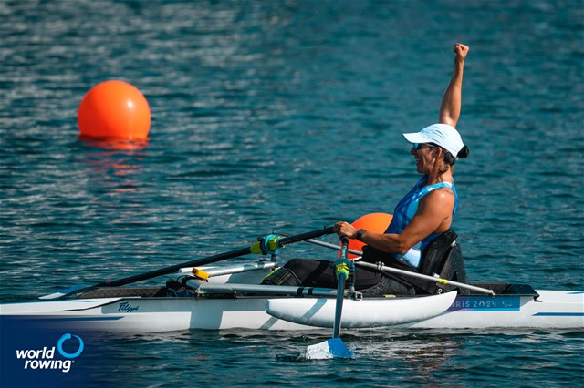 Moran Samuel, PR1 Women's Single Sculls, Israel, 2024 Paralympic Games Rowing Regatta, Paris, France / © World Rowing / Benedict Tufnell