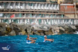 Paolo Perino (b), Filippo Falchetti, Coastal  Men's Double Sculls, S.S: Murcarolo ASD, Italy, 2024 World Rowing Coastal Championships, Genoa, Italy / © World Rowing / Benedict Tufnell