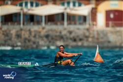 Jessica Berra, Coastal Women's Solo, Endaika Arraun Elkartea, France, 2024 World Rowing Coastal Championships, Genoa, Italy / © World Rowing / Benedict Tufnell