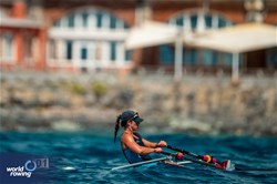 Christine Cavallo, Coastal Women's Solo, Next Level Rowing, United States of America, 2024 World Rowing Coastal Championships, Genoa, Italy / © World Rowing / Benedict Tufnell