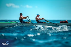 Matthew Dunham (b), Finlay Hamill (s), Coastal  Men's Double Sculls, New Zealand Rowing, New Zealand, 2024 World Rowing Coastal Championships, Genoa, Italy / © World Rowing / Benedict Tufnell