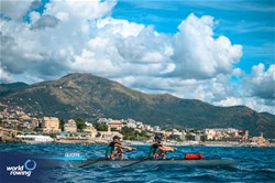 Alexis Fortier (b), Aymeric Fortier (s), Coastal  Men's Double Sculls, AS Corbeil Essonnes Aviron 91, France, 2024 World Rowing Coastal Championships, Genoa, Italy / © World Rowing / Benedict Tufnell