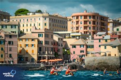 Beer Florijn (b), Jan Van Der Bij (s), Coastal  Men's Double Sculls, Hollandia Roeiclub, Netherlands, 2024 World Rowing Coastal Championships, Genoa, Italy / © World Rowing / Benedict Tufnell