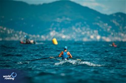 Diana Dymchenko, Coastal Women's Solo, Baku Rowing Club, Azerbaijan, 2024 World Rowing Coastal Championships, Genoa, Italy / © World Rowing / Benedict Tufnell