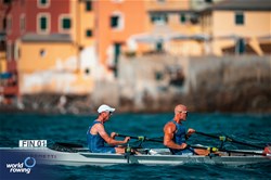 Jukka-Pekka Kauppi (b), Joel Naukkarinen (s), Coastal  Men's Double Sculls, Takon Soutajat ry, Finland, 2024 World Rowing Coastal Championships, Genoa, Italy / © World Rowing / Benedict Tufnell