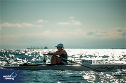 Anni Keisanen, Coastal Women's Solo, Valkeakosken Vesiveikot ry, Finland, 2024 World Rowing Coastal Championships, Genoa, Italy / © World Rowing / Benedict Tufnell