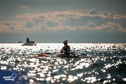 Elizabeth Hinley, Coastal Women's Solo, Next Level Rowing, United States of America, 2024 World Rowing Coastal Championships, Genoa, Italy / © World Rowing / Benedict Tufnell