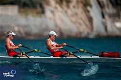 Henriette Ringleb (b), Lukas Asanovic (s), Coastal Mixed Double Sculls, Austrian Rowing Team, Austria, 2024 World Rowing Coastal Championships, Genoa, Italy / © World Rowing / Benedict Tufnell