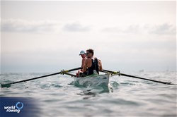 Matthew Dunham (b), Finlay Hamill (s), Coastal  Men's Double Sculls, New Zealand Rowing, New Zealand, 2024 World Rowing Coastal Championships, Genoa, Italy / © World Rowing / Benedict Tufnell