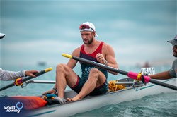Christopher Bak, Coastal Men's Solo, Next Level Rowing, United States of America, 2024 World Rowing Coastal Championships, Genoa, Italy / © World Rowing / Benedict Tufnell