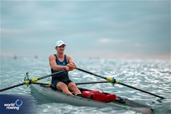 Finlay Hamill, Coastal Men's Solo, New Zealand Rowing, New Zealand, 2024 World Rowing Coastal Championships, Genoa, Italy / © World Rowing / Benedict Tufnell