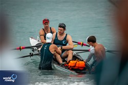 Thaddeus Babiec (b), Justin Stevens (s), Coastal  Men's Double Sculls, Next Level Rowing, United States of America, 2024 World Rowing Coastal Championships, Genoa, Italy / © World Rowing / Benedict Tufnell