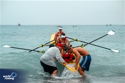 Sarah Pidgen (b), Aubrey Oldham (s), Coastal Mixed Double Sculls, Don Rowing Club, Canada, 2024 World Rowing Coastal Championships, Genoa, Italy / © World Rowing / Benedict Tufnell