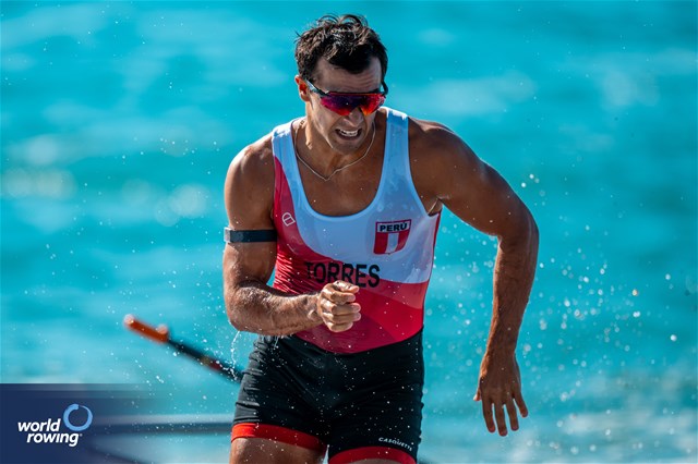 Alvaro Torres Masias, Coastal Men's Solo, Peru, 2024 World Rowing Beach Sprint Finals, Genoa, Italy / © World Rowing / Benedict Tufnell