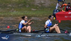 Nefeli Ntara (b), Eleni Diavati (s), Under 19 Women's Double Sculls, Greece, 2025 European Rowing Under 19 Championships, Kruszwica, Poland / © Detlev Seyb / MyRowingPhoto.com