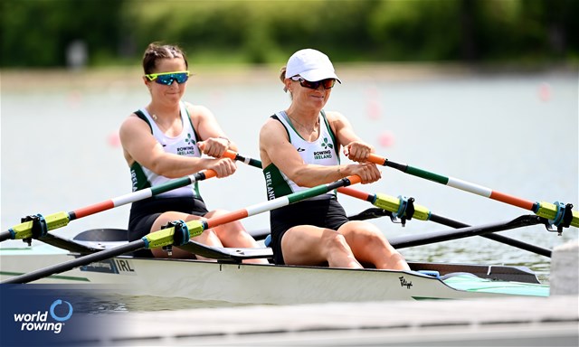 Zoe Hyde (b), Margaret Cremen (s), Women's Double Sculls, Ireland, 2025 European Rowing Championships, Plovdiv, Bulgaria / © Detlev Seyb / MyRowingPhoto.com