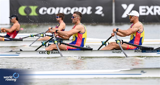Andrei Sebastian Cornea (b), Marian Florian Enache (s), Men's Double Sculls, Romania, 2025 European Rowing Championships, Plovdiv, Bulgaria / © Detlev Seyb / MyRowingPhoto.com