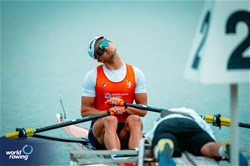 Rik Rienks, Men's Single Sculls, Netherlands, 2025 European Rowing Championships, Plovdiv, Bulgaria / © World Rowing / Benedict Tufnell