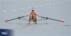 Frida Sanggaard Nielsen, Women's Single Sculls, Denmark, 2025 European Rowing Championships, Plovdiv, Bulgaria / © Detlev Seyb / MyRowingPhoto.com