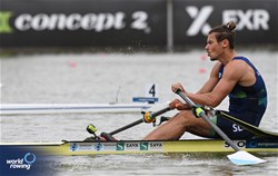 Filip-Matej Pfeifer, Men's Single Sculls, Slovenia, 2025 European Rowing Championships, Plovdiv, Bulgaria / © Detlev Seyb / MyRowingPhoto.com