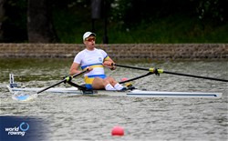 Oleksandr Bahlai, Men's Single Sculls, Ukraine, 2025 European Rowing Championships, Plovdiv, Bulgaria / © Detlev Seyb / MyRowingPhoto.com