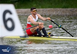 Kristian Vasilev, Men's Single Sculls, Bulgaria, 2025 European Rowing Championships, Plovdiv, Bulgaria / © Detlev Seyb / MyRowingPhoto.com
