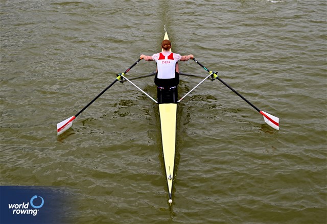 Frida Sanggaard Nielsen, Women's Single Sculls, Denmark, 2025 European Rowing Championships, Plovdiv, Bulgaria / © Detlev Seyb / MyRowingPhoto.com