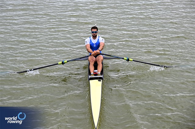 Stefanos Ntouskos, Men's Single Sculls, Greece, 2025 European Rowing Championships, Plovdiv, Bulgaria / © Detlev Seyb / MyRowingPhoto.com