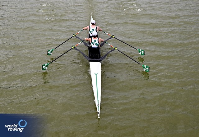 Konan Pazzaia (b), Fintan Mc Carthy (s), Men's Double Sculls, Ireland, 2025 European Rowing Championships, Plovdiv, Bulgaria / © Detlev Seyb / MyRowingPhoto.com